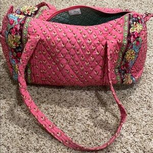 Vera Bradley Pink Pansy duffel